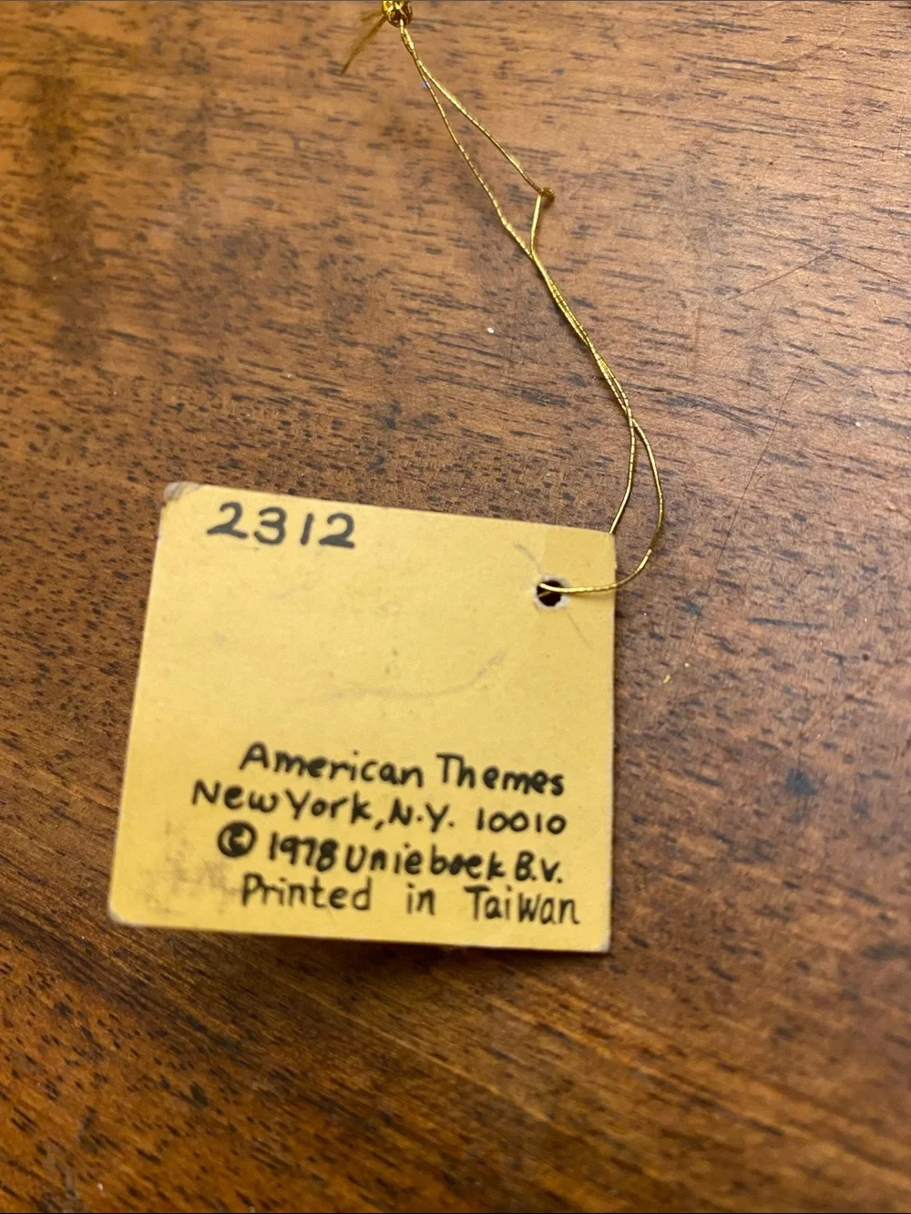 Vintage “Little Gnome Facts” Book Ornament with Tag